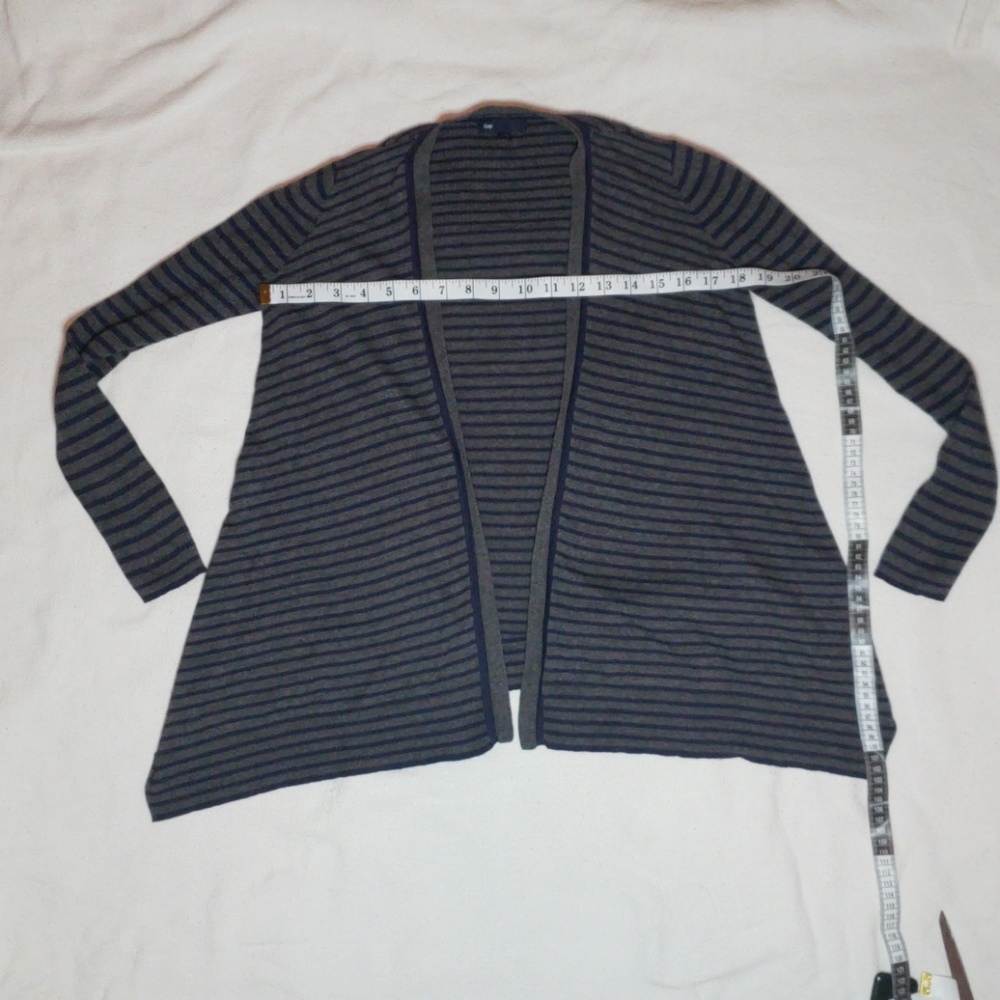 Striped Open Cardigan